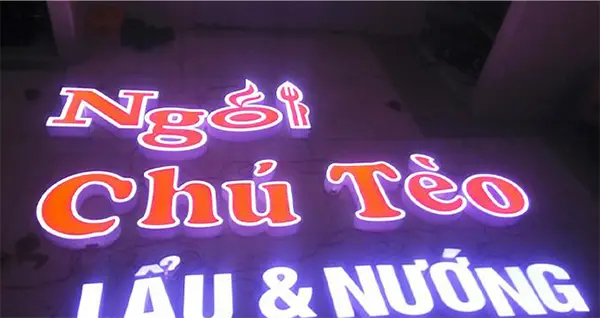 chữ nổi mica đèn led