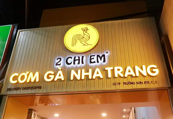 chữ nổi mica đèn led