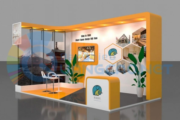 Quy trình thi công backdrop gian hàng hội chợ