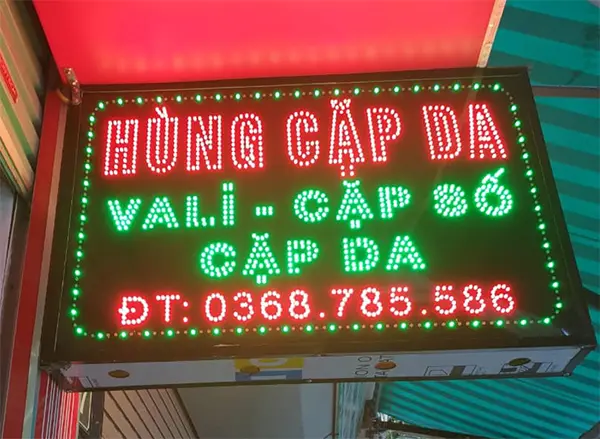 biển vẫy led hình chữ nhật