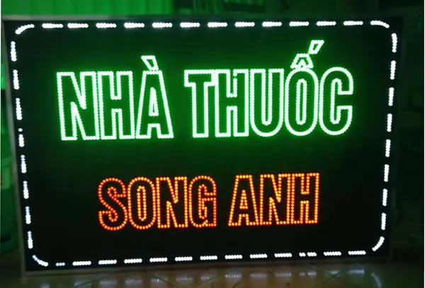 biển vẫy led hình chữ nhật