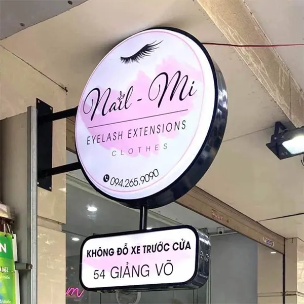 biển vẫy nail tròn