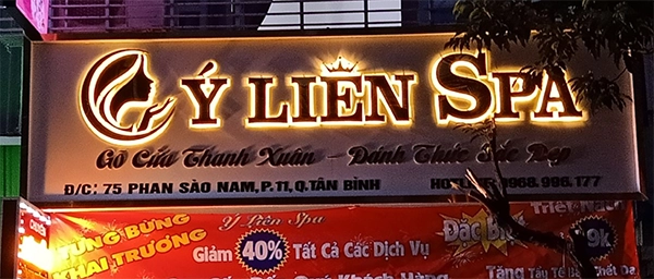 chữ nổi inox sáng chân