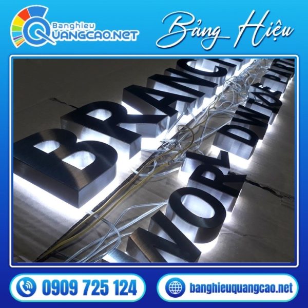 Chữ nổi Inox sáng chân