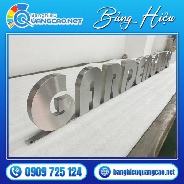 Chữ Nổi Inox Trắng Xước