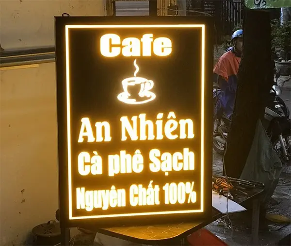 hộp đèn alu âm bản