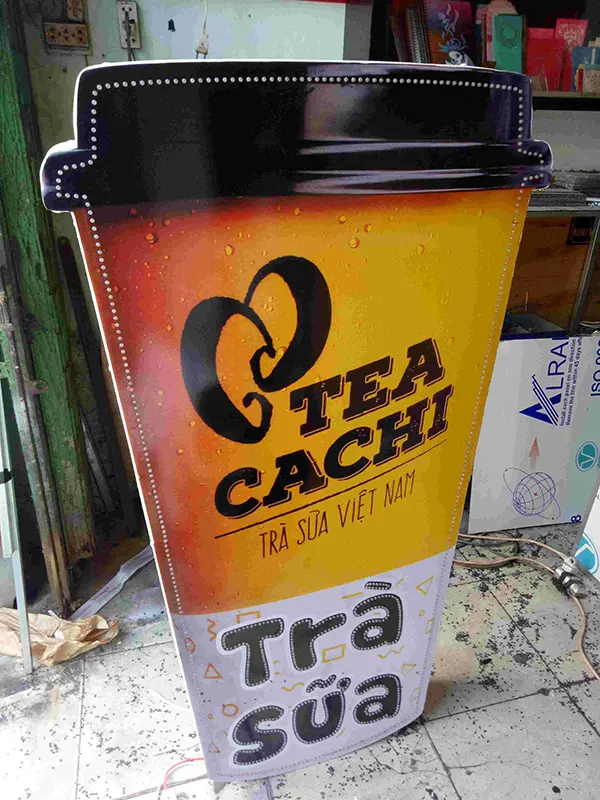 hộp đèn ly trà sữa