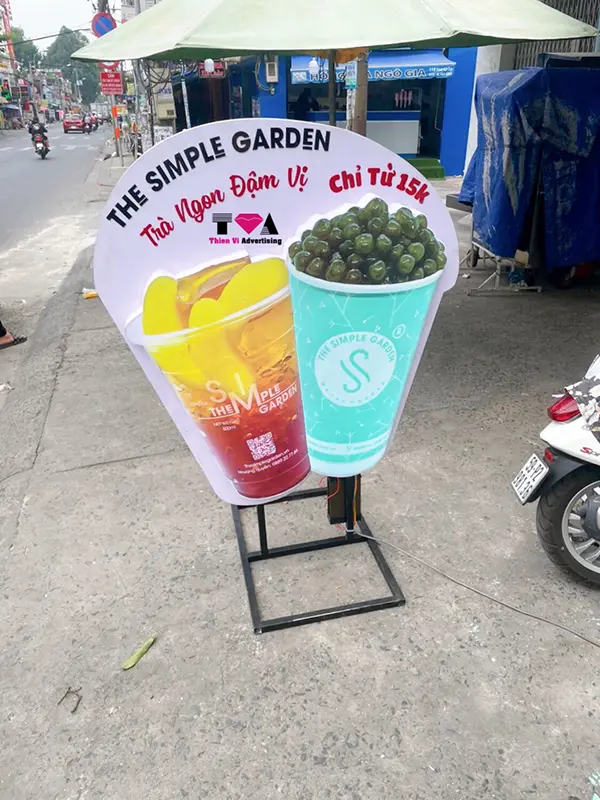 hộp đèn ly trà sữa