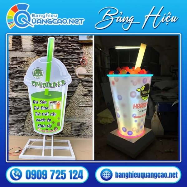 Hộp Đèn Ly Trà Sữa