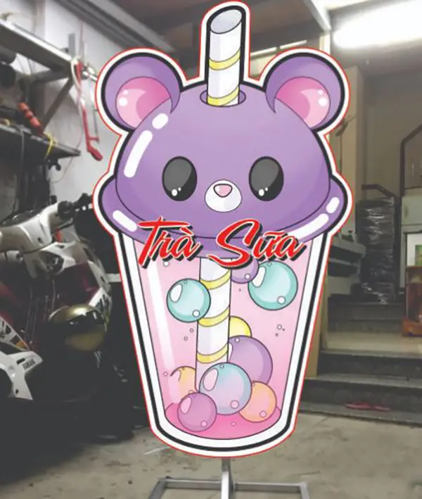 hộp đèn ly trà sữa