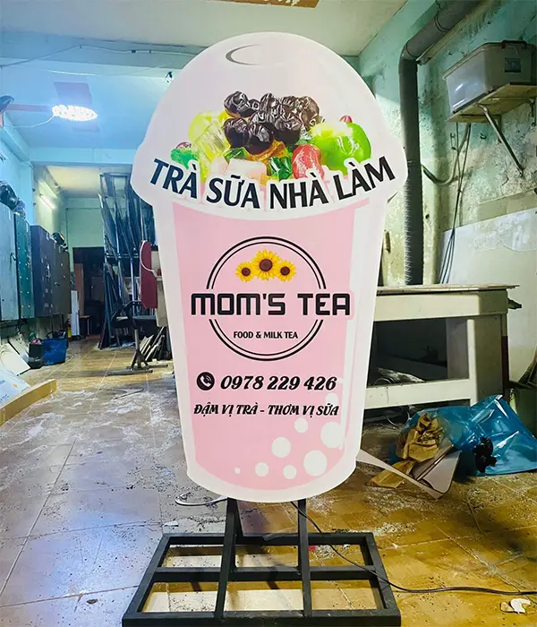 hộp đèn ly trà sữa
