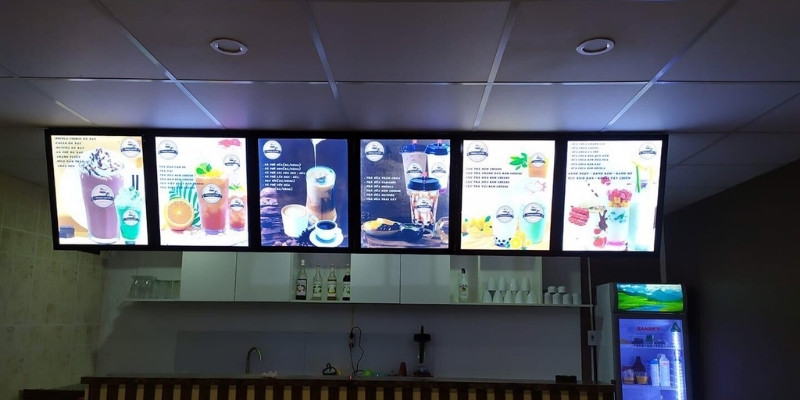 Hộp đèn siêu mỏng kinh doanh coffee