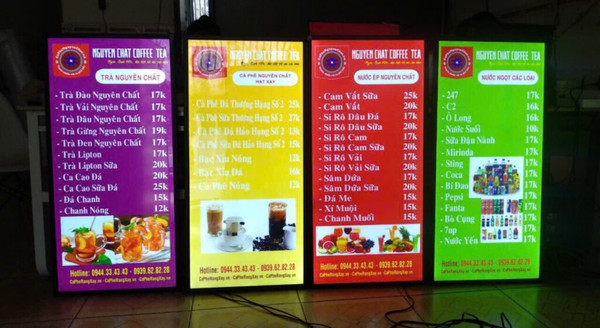 Hộp đèn LED siêu mỏng coffee