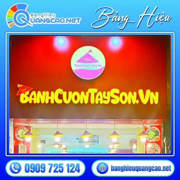 bảng hiệu bánh cuốn