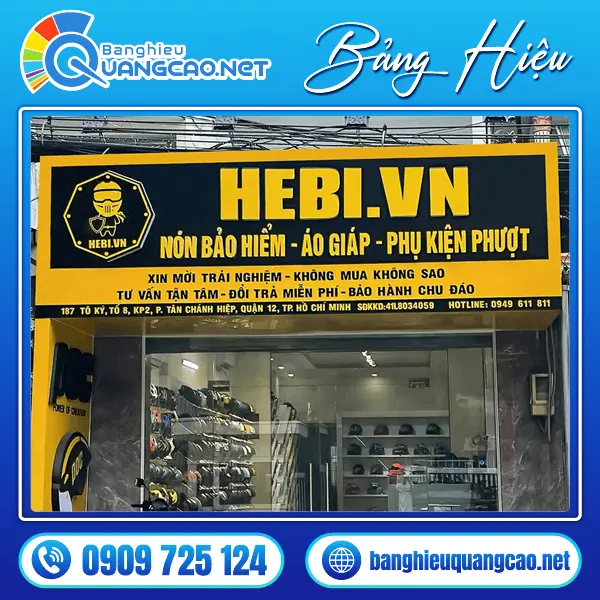 bảng hiệu shop nón bảo hiểm