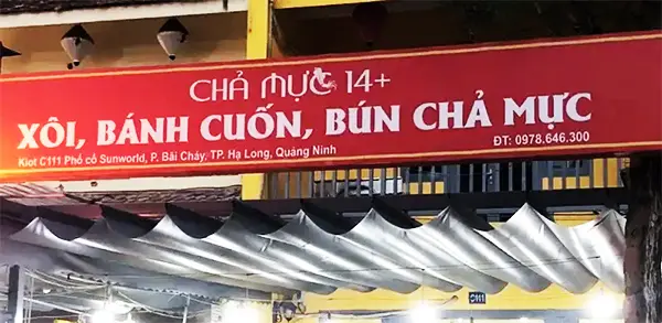 bảng hiệu bánh cuốn