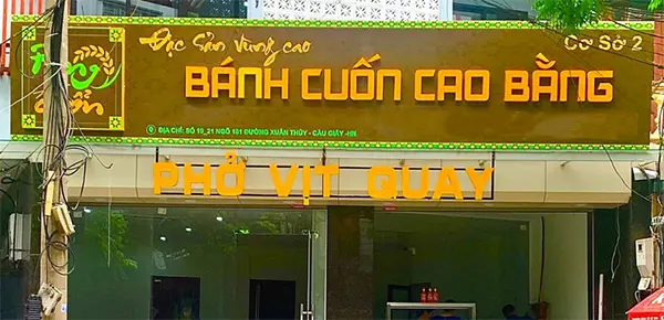 bảng hiệu bánh cuốn