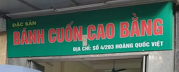 bảng hiệu bánh cuốn
