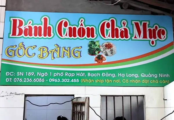bảng hiệu bánh cuốn