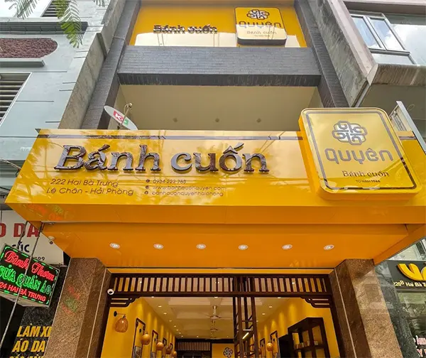 bảng hiệu bánh cuốn