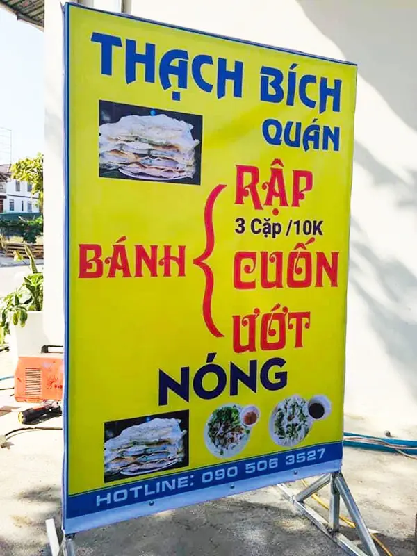 bảng hiệu bánh cuốn
