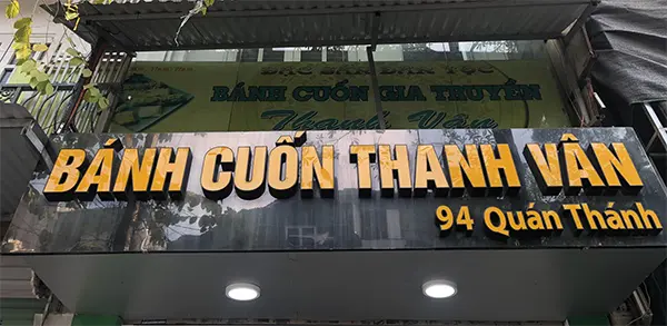 bảng hiệu bánh cuốn