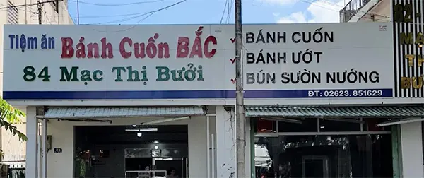 bảng hiệu bánh cuốn