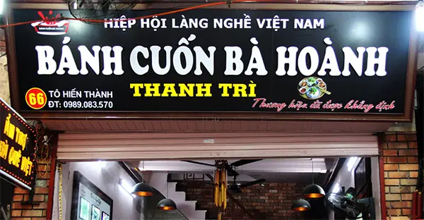 bảng hiệu bánh cuốn