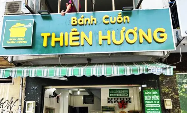 bảng hiệu bánh cuốn