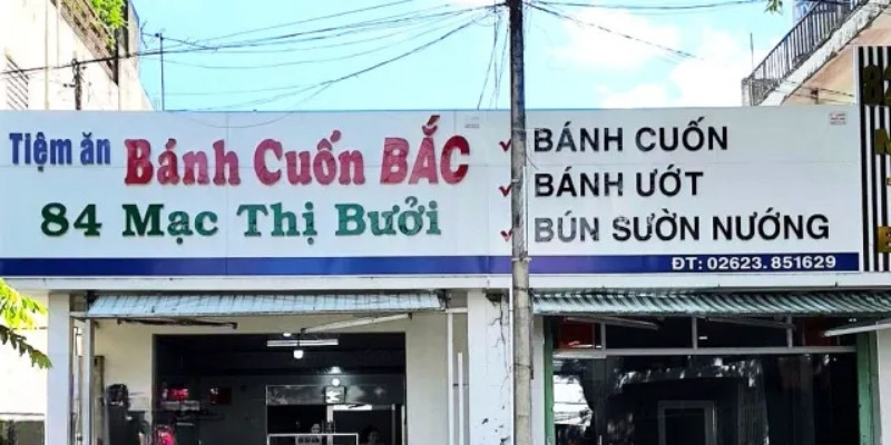 Bảng hiệu bánh cuốn Bắc