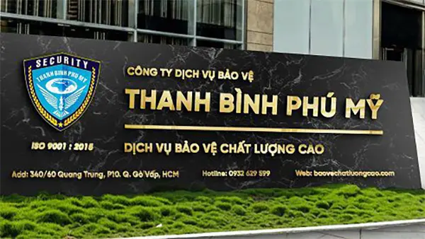 bảng hiệu công ty bảo vệ