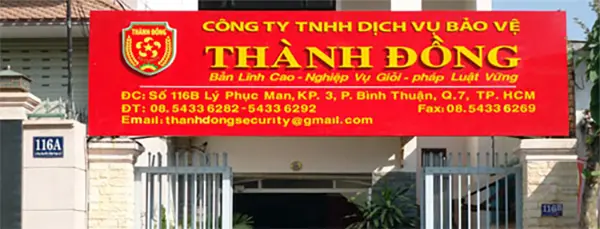 bảng hiệu công ty bảo vệ