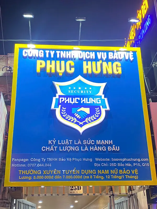 bảng hiệu công ty bảo vệ