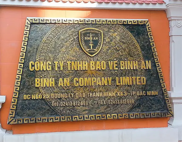 bảng hiệu công ty bảo vệ