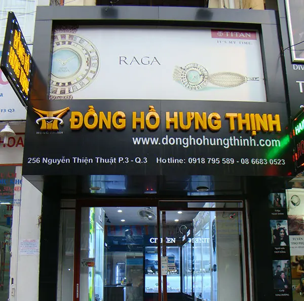 bảng hiệu cửa hàng đồng hồ