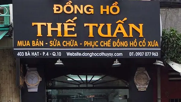 bảng hiệu tiệm đồng hồ