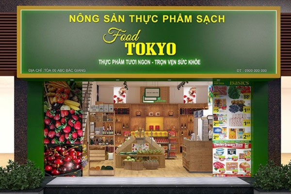 Bảng hiệu cửa hàng thực phẩm Food Tokyo