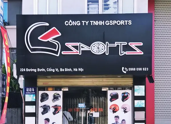 bảng hiệu shop nón bảo hiểm