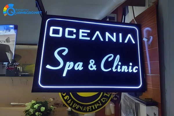 Bảng hiệu chữ mica gắn LED âm bản