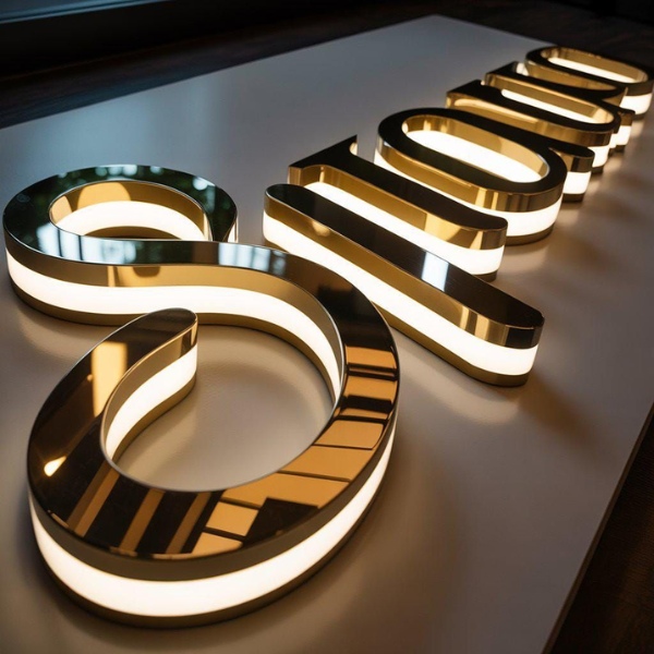 bảng hiệu inox chữ nổi sang trọng