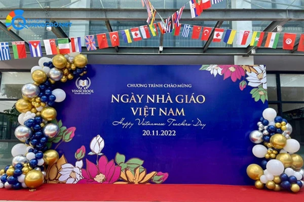 Mẫu backdrop 20/11 đẹp