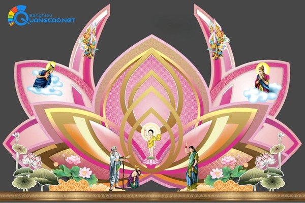 Mẫu thiết kế backdrop Phật Đản 2024