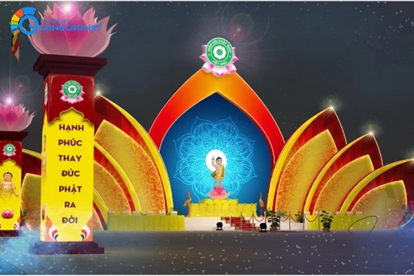 Quy trình thi công backdrop Phật Đản