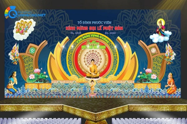 Ý nghĩa tâm linh của backdrop trong Lễ Phật Đản