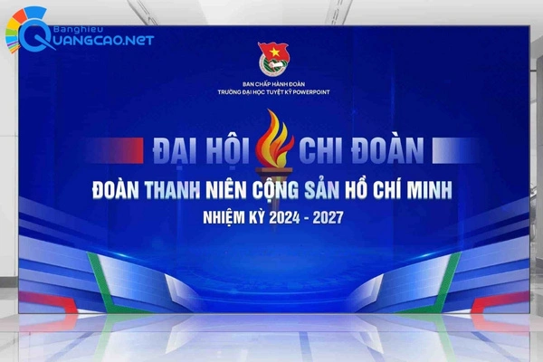 Backdrop đoàn thanh niên nhiệm kỳ 2024 - 2027