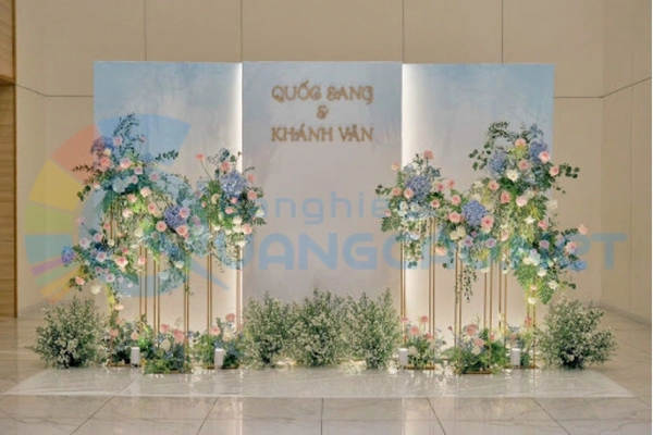 Backdrop hoa đám cưới