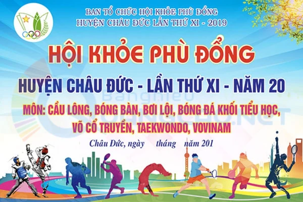Backdrop hội khỏe phù đổng
