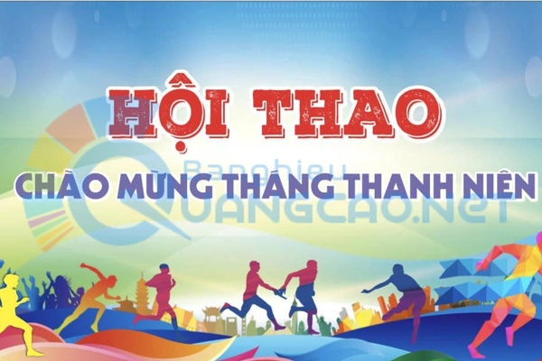 Backdrop hội thao chào mừng thanh niên