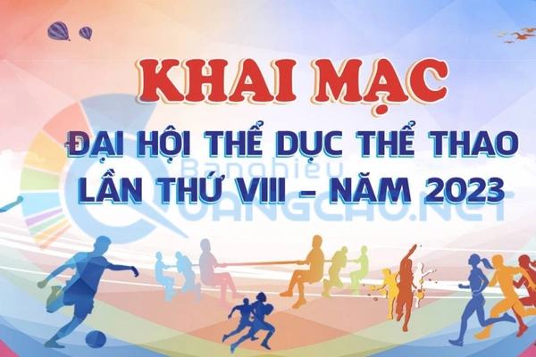 Backdrop khai mạc đại hội thể thao
