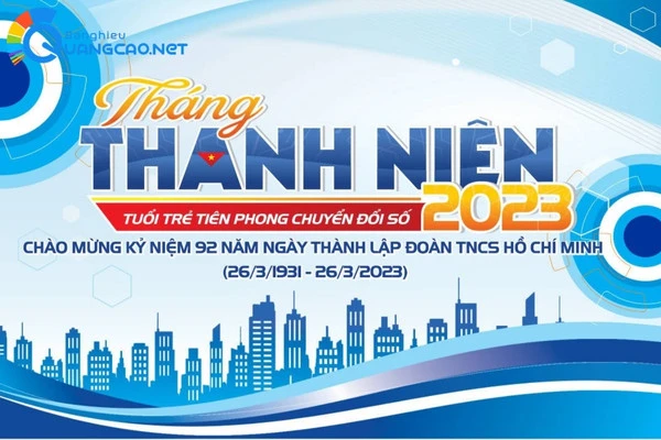 Backdrop tháng thanh niên 2023